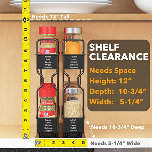 SpaceAid Pull Out Spice Rack Organizer for Cabinet, Heavy - Image 7