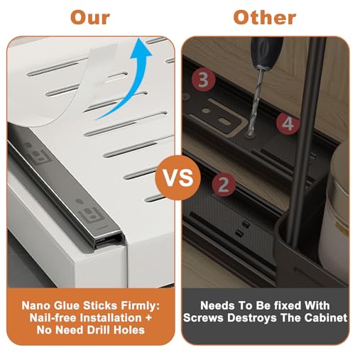 Pull Out Cabinet Organizer, Expandable 7"-11" Slide Out Cabinet - Image 6