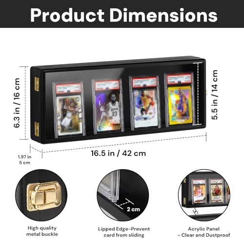 Card Display Case, 4 Pack Trading Card Display Frame Wall Mount - Image 4