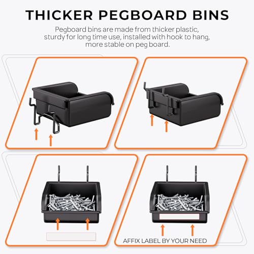 INCLY 220PCS Pegboard Accessories Organizer Kit for 1/4 - Image 6