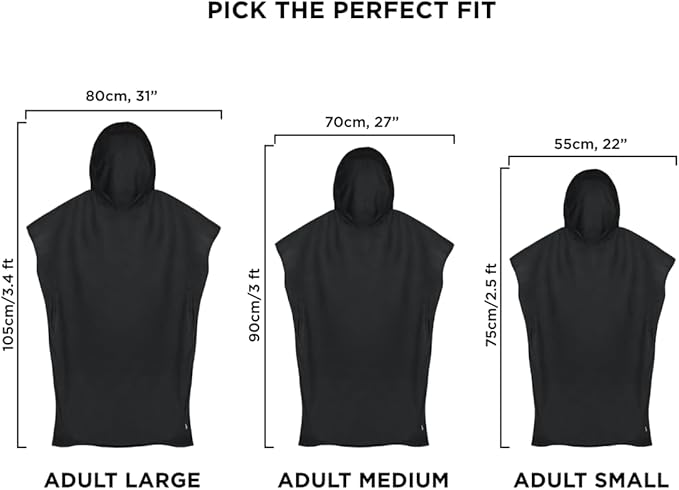 Dock & Bay Adult Poncho - Hooded Towel with Deep Pockets, Changing Robe - Quick Dry - Compact, Lightweight - Includes Bag