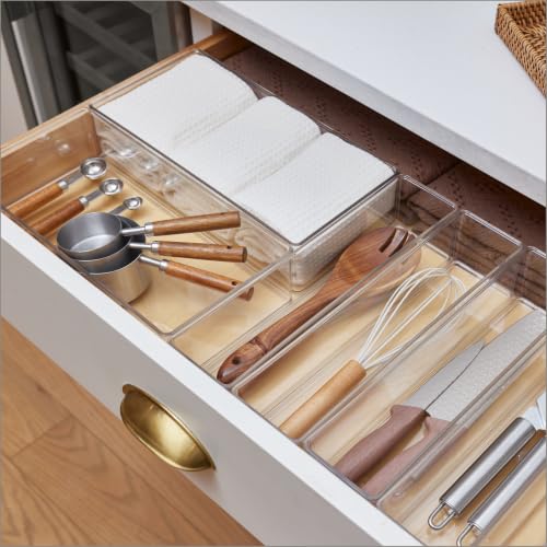 Clearly Large Narrow Drawer Organizer, 12.49"x3.12"x2.95", 4 Pack - Image 6
