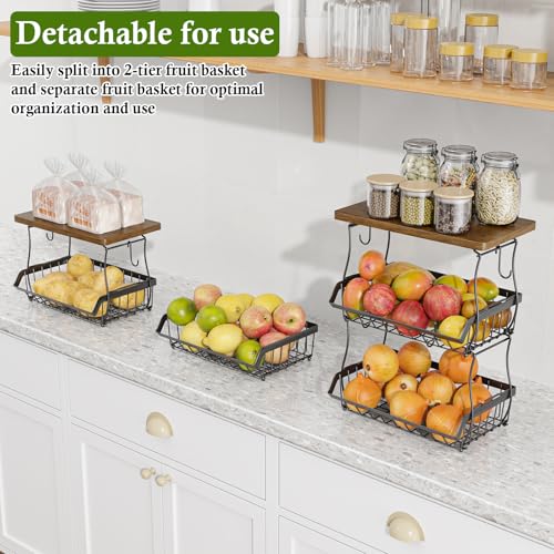 OKZEST 3-Tier Fruit Basket Fits Between Countertop & Upper - Image 7