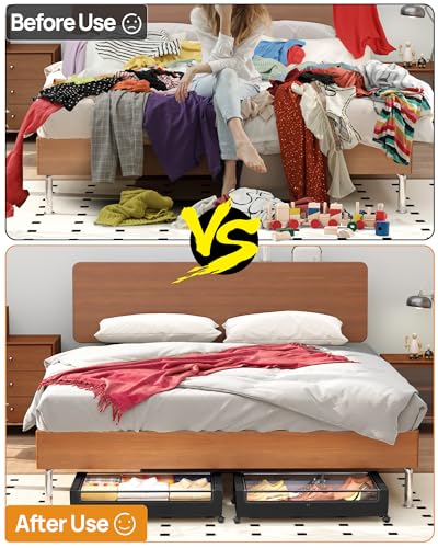 Under Bed Storage With Wheels, 2 Pack Square Contain | All Products - Image 4