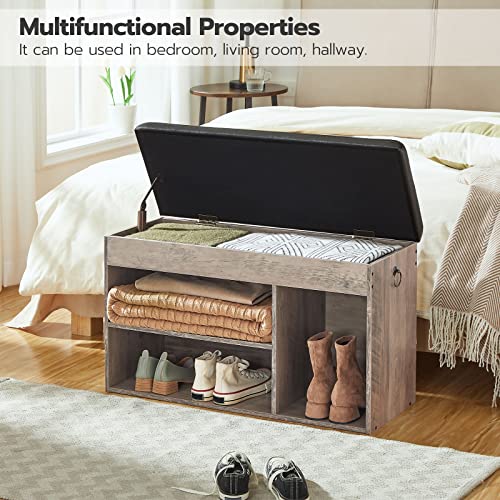 HOOBRO Shoe Storage Bench with Cushion, 32.3" Entryway Bench - Image 5