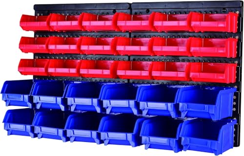 MaxWorks Wall Mount Storage Rack 30 Bin Heavy‑Duty Organizer - Image 2