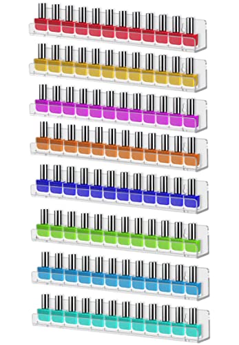 Cerpourt 8 Pack Wall Mounted Shelf,Clear Acrylic Nail - Image 2