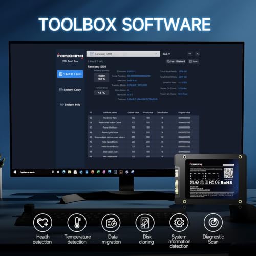 fanxiang S101 250GB SSD 2.5" SATA III Internal SSD Read Speed Up - Image 4