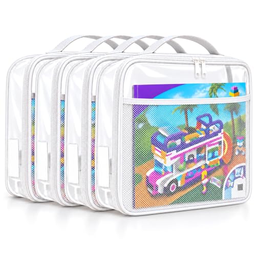 Clear Toy Storage Bags with Zipper, 4 Pack Building Block - Image 2
