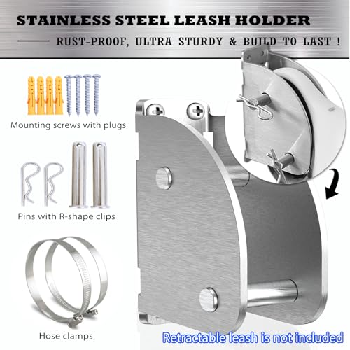 Heavy Duty Retractable Dog Leash Holder,Secure Wall Mount - Image 3