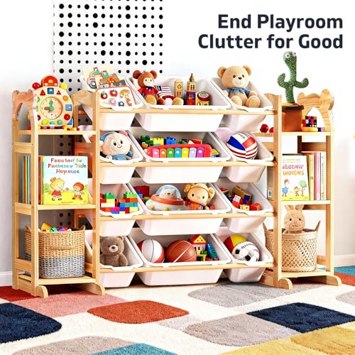 Toy Storage Organizer with 6 Shelves and 12 Bins, Toy - Image 6