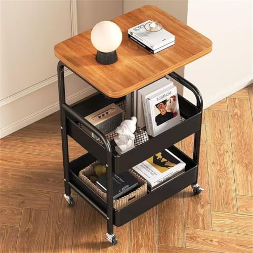 Snack Cart with Wheels, Rolling Kitchen Cart - Image 2