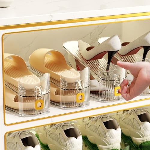 10Pack Shoe Slot Organizers Clear Shoe Stacker Organizer - Image 5