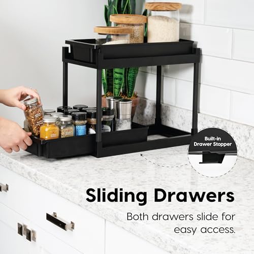IRIS USA Under Sink Organizer, 2 Pack, Pull Out Storage Drawers - Image 6