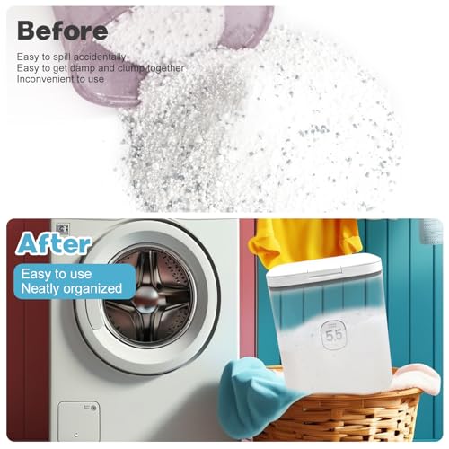 5.5L Laundry Detergent Dispenser with One-Press Lid - Image 6