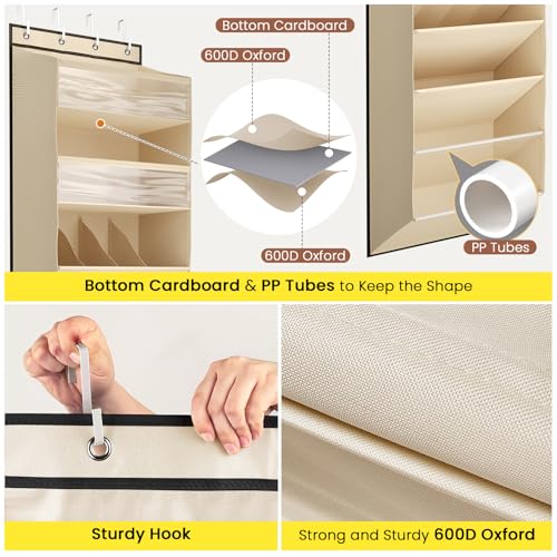 Mefirt XL Clear Over the Door Shoe Organizer for Clo | All Products - Image 5
