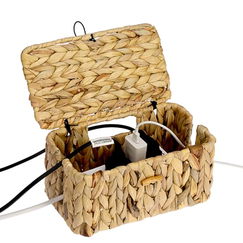 BTSKY Woven Cable Management Box with Lid Water Hyac | All Products - Image 2