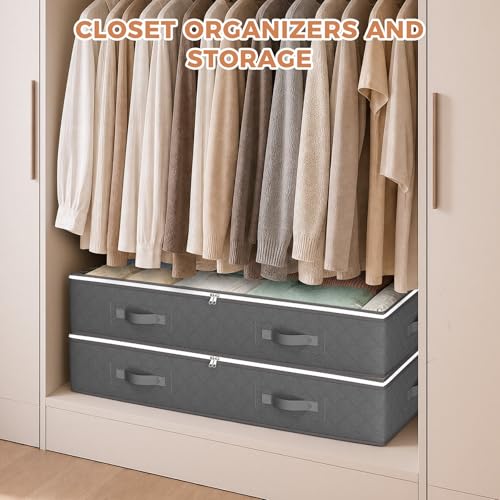 Budding Joy 60L Under Bed Storage Containers, 4 Pack - Image 5
