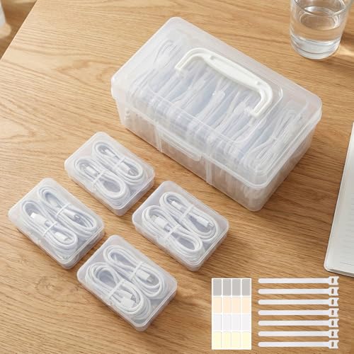 Portable Cord Organizer Box with Handle, 7 Clear Cab | All Products - Image 2
