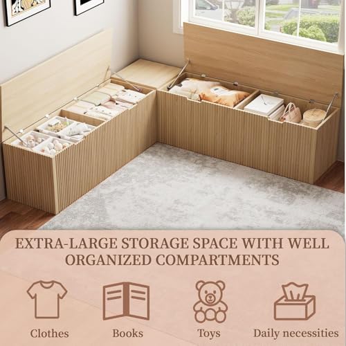 L-Shaped Corner Bench with Hidden Storage – Backless Breakfast - Image 3