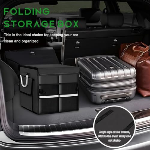 Trunk Organizer with Lid, 28L Collapsible 2-Compartment - Image 5