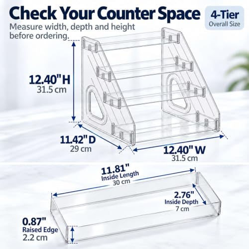 4-Tier Perfume Organizer, Clear PET Display Stand for Cologne - Image 4