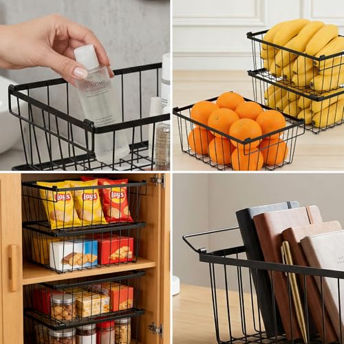 4 Pack Freezer Organizer Bins with Foldable Handle | Home Organization - Image 7