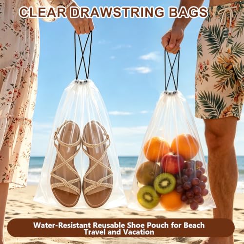 100pcs, clear drawstring bags - Image 7