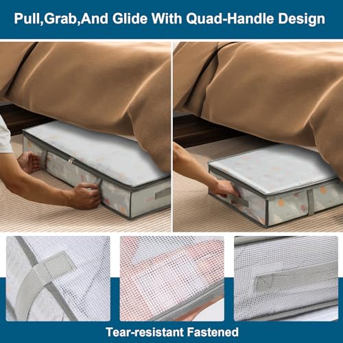LANDNEOO 2 Pack Under Bed Storage Containers Bins, Humid-Proof - Image 5