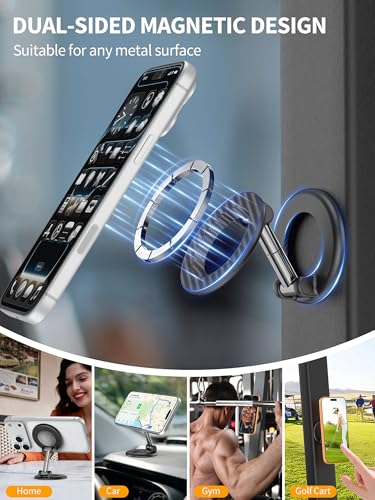 Dual-Sided Magnetic Phone Holder Mount for MagSafe Phone Grip - Image 4