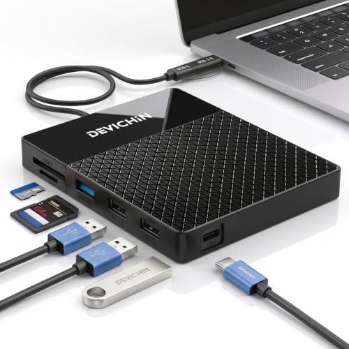 1TB External Hard Drive, USB C & USB 3.0 Multiport Hub+ SD/TF - Image 2
