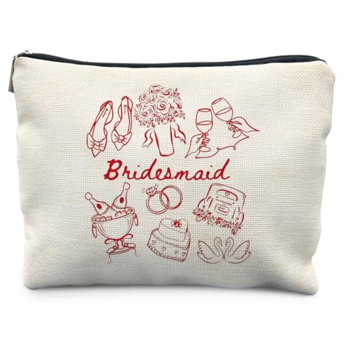 Bridesmaid Proposal Gifts Canvas Makeup Bag for Women Bestie - Image 2