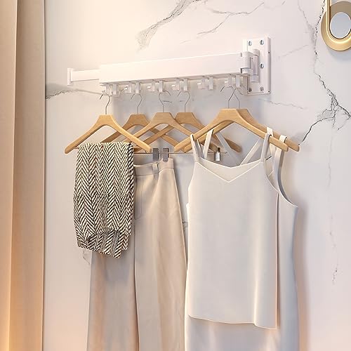ZdwCyl Clothes Drying Rack,Laundry Space Saver Wall Mounted - Image 5