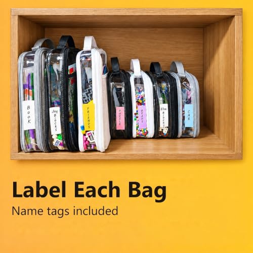 Clear Toy Storage Bags with Zipper, 4 Pack Building Block - Image 6