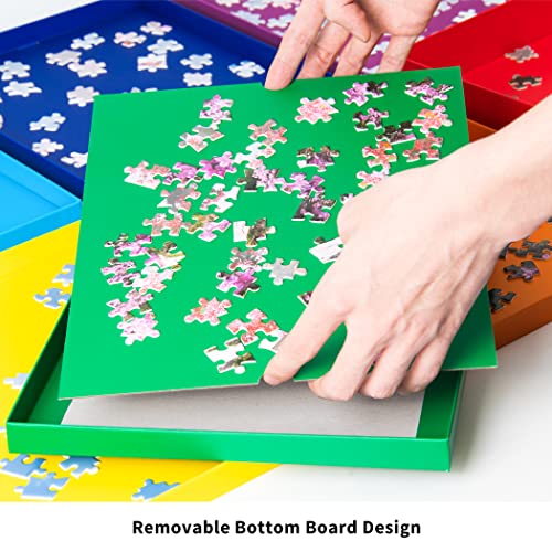 Tektalk Puzzle Sorting Trays Stackable Jigsaw Puzzle Sorters - Image 3