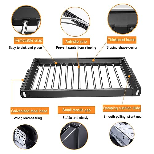 Pull Out Pants Rack for Closet, Retractable Wardrobe - Image 6
