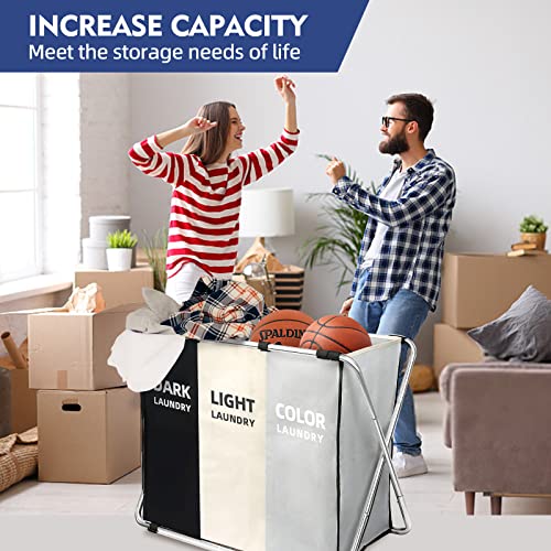 180L Large Laundry Basket, Freestanding Laundry Hamper - Image 4