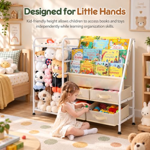 Book Shelf for Kids Rooms, 3-in-1 Kids Bookcase | Home Organization - Image 8