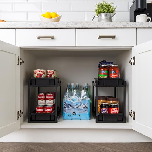 IRIS USA Under Sink Organizer, 2 Pack, Pull Out Storage Drawers - Image 3