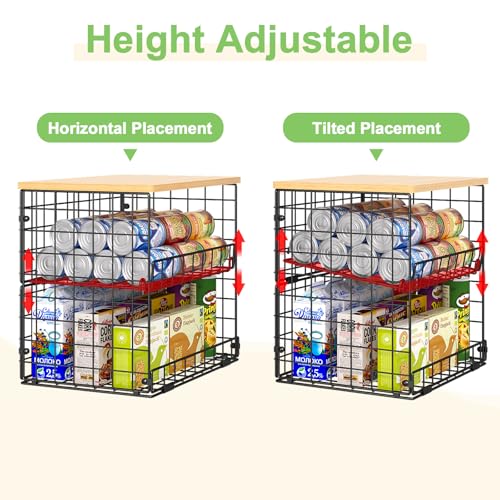 4 Pack Stackable Wire Baskets for Pantry Organizers - Image 6