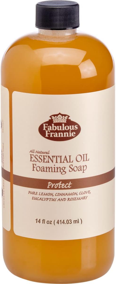 Fabulous Frannie Protect Foaming Hand Soap REFILL Made with All Natural Pure Undiluted Essential Oils 14oz (Pack of 1)