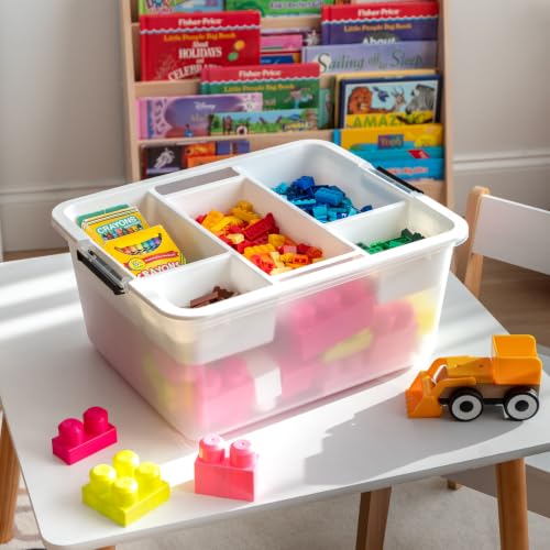 IRIS USA 18 Quart Craft Storage Organizer with Removable Tray - Image 3