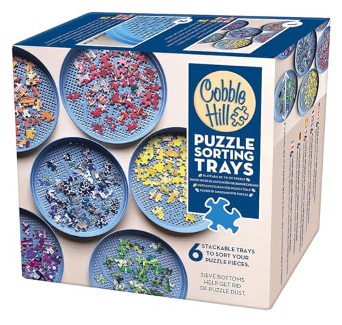 Cobble Hill Puzzle Sorting Trays - 6 Stackable Trays for Sorting - Image 2