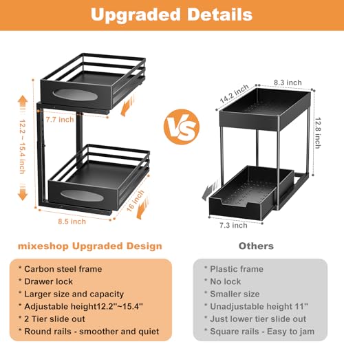 mixeshop Under Sink Organizer, 2 Tier Under Sink Organizers - Image 6