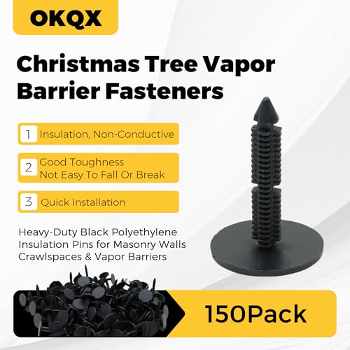 150-Pack 1 3/8'' Christmas Tree Vapor Barrier Fasteners - Image 3