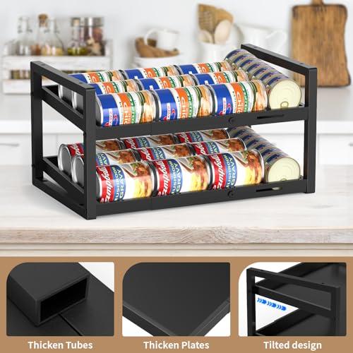 2-Tier Can Organizer for Pantry, Expandable Length Can Rack - Image 4