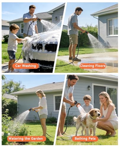 SUNPOW Retractable Garden Hose Reel - 1/2" x 150ft Wall Mounted - Image 8