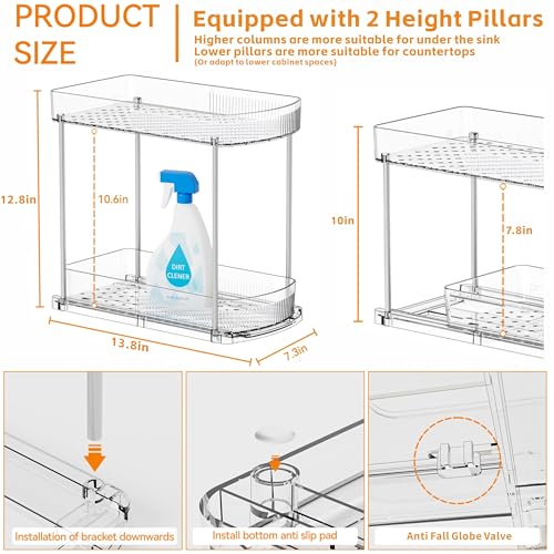 2 Pack Large Pull Out Bathroom Organizers and Storag | All Products - Image 3