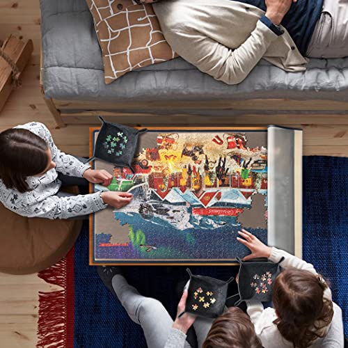 Tektalk Jigsaw Puzzle Board with 6 Sorting Trays | Home Organization - Image 3