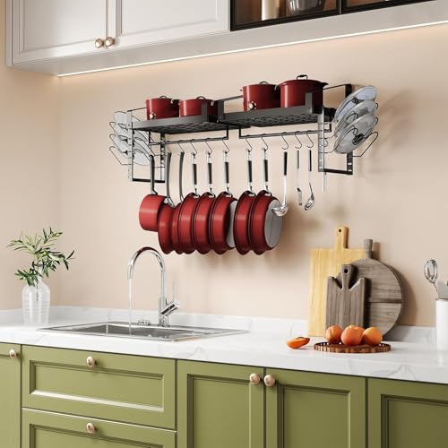 X-cosrack Pot Racks Wall Mounted Set of 2,with Towel | All Products - Image 6